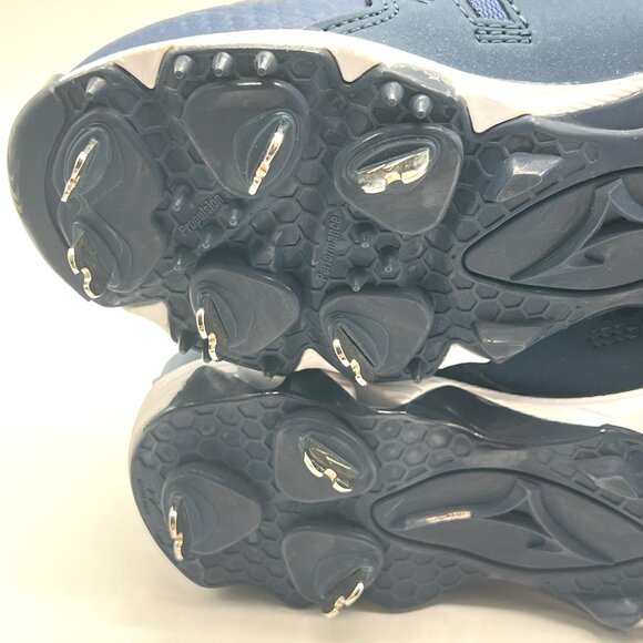 Mizuno Womens 9 Spike Swift 6‎ Navy Blue White Low Metal Softball Cleat Shoes - Picture 8 of 10